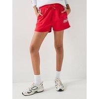 Peach Fit Womens Cotton Poly Shorts - Red