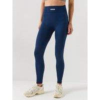 Peach Fit Womens High Waisted Seamless Leggings - Navy