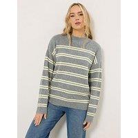 Long Tall Sally Stripe Jumper - Grey