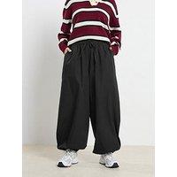 Pixiegirl Petite Poplin Cuffed Balloon Trousers - Black