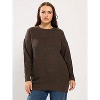 Yours Curve Essential Jumper - Brown