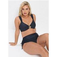 Yours Curve Trinket Bikini Top - Blue