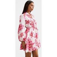 Forever New Annalise Fluted Mini Dress - Pink