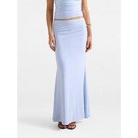 Forever New Mimi Flute Maxi Skirt - Blue