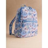 Cath Kidston Foldaway Backpack London Town Print - Blue