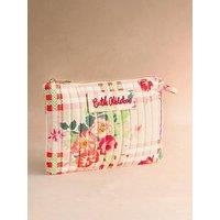 Cath Kidston Quilted Pouch Archive Floral Check Print - Cream