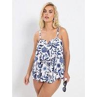 Yours Curve Folkloric V-Wire A-Line Tankini
