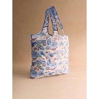 Cath Kidston Foldaway Shopper London Town Print - Blue