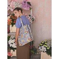 Cath Kidston Large Bookbag Archive Bunches Print - Lilac
