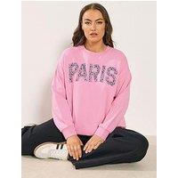 Yours Curve Paris Leopard Sweatshirt