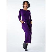 Roman Petite Jersey Stretch Midi Dress - Purple