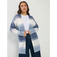 Yours Curve Colourblock Midi Cardigan