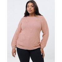 Yours Curve Long Sleeve Floral Jumper