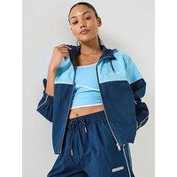 Peach Fit Womens Poly Nylon Tracktop - Navy