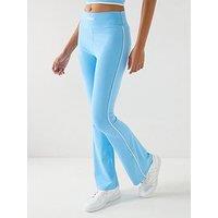 Peach Fit Womens Flared Hem Leggings - Blue