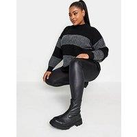 Yours Curve Wet Look Legging - Black