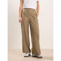 Pixiegirl Petite Side Stripe Wide Leg Trousers - Brown