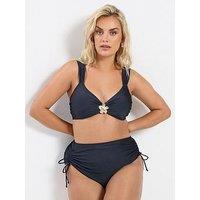 Yours Curve Super High Waist Brief - Blue