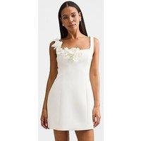 Forever New Melora Flower Mini Dress - White
