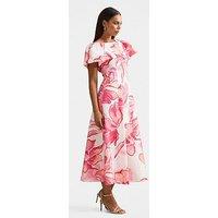 Forever New Wilda Flutter Sleeve Dress - Pink