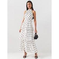 Forever New Monroe Tier Halter Midi Dress - White