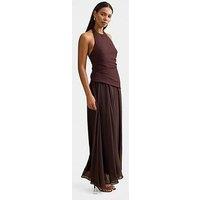 Forever New Elise Godet Maxi Dress - Brown