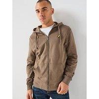 Lyle & Scott Zip Through Hoodie - Khaki Green