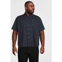 Lyle & Scott Big & Tall Short Sleeve Oxford Shirt - Navy