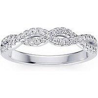 Ernest Jones Twisted Eternity 0.25Ct Diamond Ring - Platinum