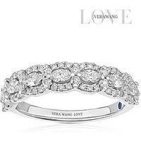 Ernest Jones Vera Wang Marquise & Round Eternity 0.75Ct Diamond Ring - Platinum