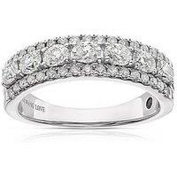 Ernest Jones Vera Wang Oval Eternity 095Ct Diamond Ring - Platinum