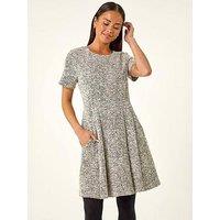 Roman Petite Boucle Knit Dress - Stone