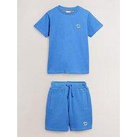 Paul Smith Junior Psjb Waffle T-Shirt And Shorts Set - Blue