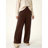 Roman Petite Brushed Ribbed Trouser - Chocolate
