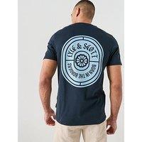 Lyle & Scott Borders Label Graphic T-Shirt - Navy