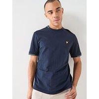 Lyle & Scott Quarter Tipped T-Shirt - Navy
