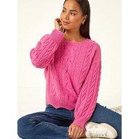 Roman Petite Scalloped Hem Knit Jumper - Pink