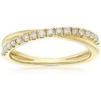 H. Samuel 9Ct Crossover Eternity 0.33Ct Diamond Ring - Gold