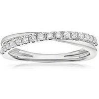 H. Samuel 9Ct Crossover Eternity 033Ct Diamond Ring - White Gold