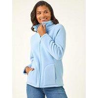 Roman Reversible Fleece Zip Jacket - Light Blue