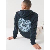 Lyle & Scott Borders Label Graphic Hoodie - Navy