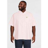 Lyle & Scott Big & Tall Short Sleeve Oxford Shirt - Pink