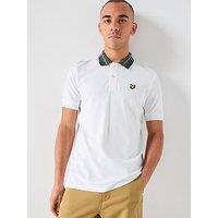 Lyle & Scott Tartan Collar Polo Shirt - White