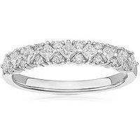 Ernest Jones Princess & Round Eternity 0.50Ct Diamond Ring - Platinum