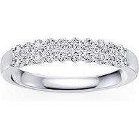 Ernest Jones Three Row Eternity 0.50Ct Diamond Ring - Platinum