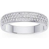 Ernest Jones Pave Eternity 0.50Ct Diamond Ring - Platinum