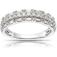 Ernest Jones 3 Row Eternity 0.70Ct Diamond Ring - Platinum