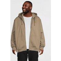 Lyle & Scott Big Tall Zip Through Hoodie - Khaki
