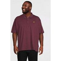 Lyle & Scott Lyle & Scott Big & Tall Plain Polo Shirt -Red
