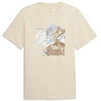 Puma Mens Graphic Mountain Short Sleeve T-Shirt - White